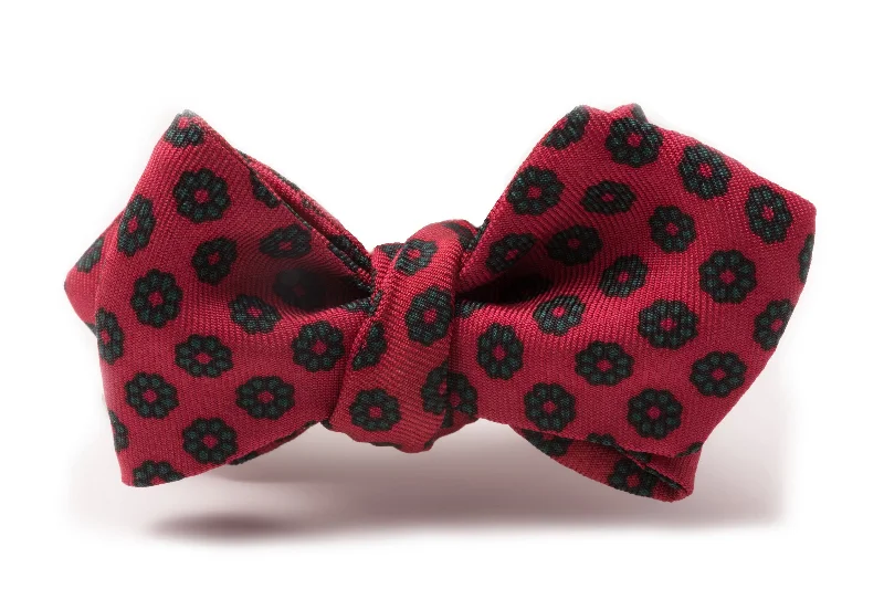 Red & Green Neats Madder Silk Bow Tie